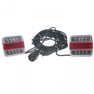 Združené LED svetlo 12V - na prívesný vozík s magnetom a 7-PIN kabelážou ECER (2ks)