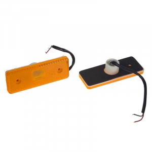 Led pozičné svetlo 24V - oranžové obdĺžnikové 4xLED (2ks)