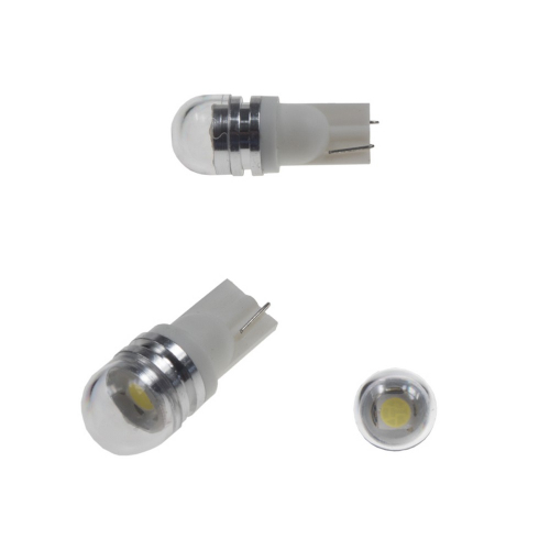 LED dioda s čočkou 1V bílých autožárovek T10/W5W