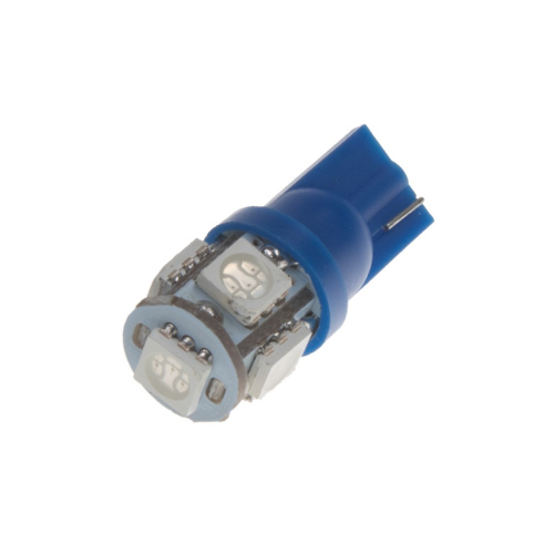 12V modré 5xSMD LED autožárovky T10/W5W