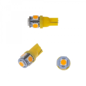 LED T10 oranžová, 12V, 5LED/3SMD