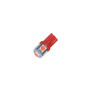 LED autožiarovka 12V / W5W / T10 - červená 5xSMD (2ks)