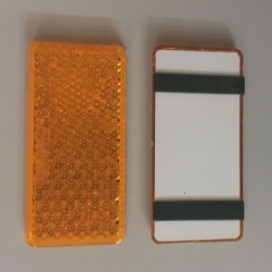 Lepiaca plocha homologizovanej oranžovej odrazky 95 x 45mm