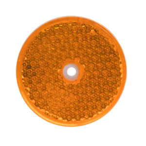 Odrazka kulatá oranžová - 60mm / homologace E20