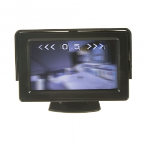 Zobrazenie videa na 4,3" LCD parkovacieho asistenta s kamerou