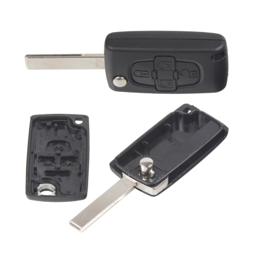 Obal 4-tlačítkového OEM klíče sHU83 planžetou Peugeot 807