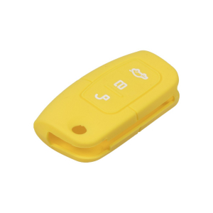 Silikónový obal pre kľúč - Ford (3-tlačidlový) žltý