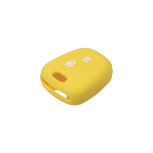 Silikónový obal pre kľúč - Peugeot / Citroen (2-tlačidlový) žltý