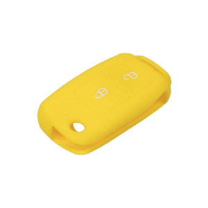 Silikónový obal pre kľúč - Seat / Škoda / VW (2-tlačidlový) žltý