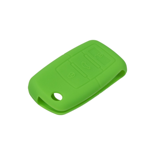 Tmavě zelený silikonový obal 3-tlačítkového OEM autoklíče Seat,Škoda,VW