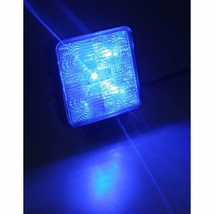 Modré výstražné 15W LED svetlo 12V/24V
