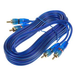 Signálové káble 3m - modré 2x2 Cinch + ovIádací vodič