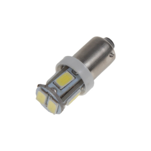 LED autožiarovka 24V / BA9s - biela 5x SMD LED (2ks)