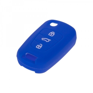 Silikónový obal pre kľúč - Hyundai i30 / ix35 (3-tlačidlový) modrý