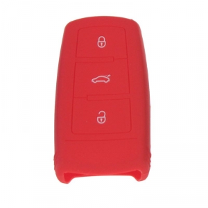 Silikónový obal pre kľúč - VW (3-tlačidlový) červený