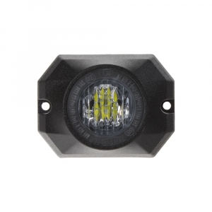 Výstražné LED svetlo 12V / 24V - 3 x 3W LED biele (73x55x25mm)