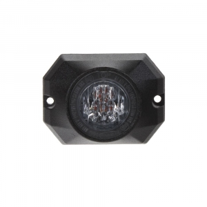 Výstražné LED světlo 12V / 24V - 3 x 3W LED oranžové ECE R65 (73x55x25mm)