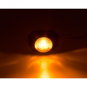 12V/24V oranžové 3x3W LED výstražné svetlo ECER