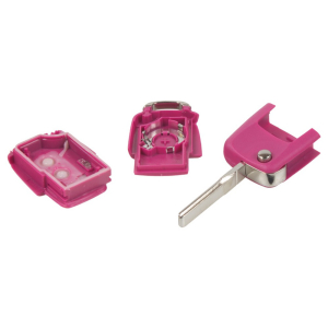 3-tlačidlový ružový obal pre kľúč VW,Škoda,Seat