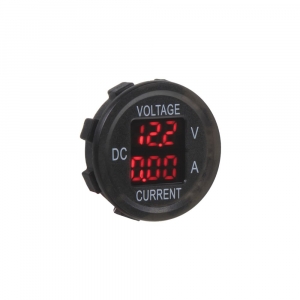 Palubný digitálny voltmeter a ampérmeter - červený 6-30V / 0-10A