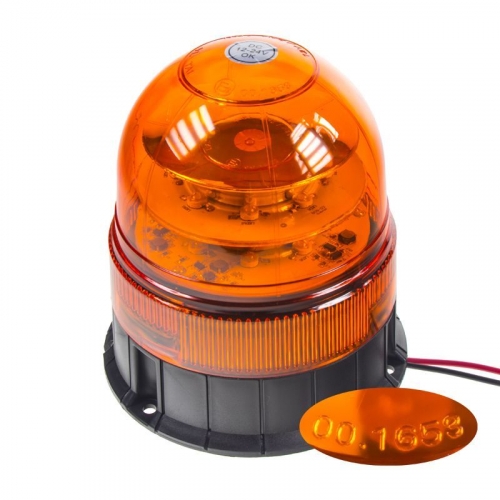 Homologizácia 12V/24V oranžového 48W LED majáka na pevnú montáž