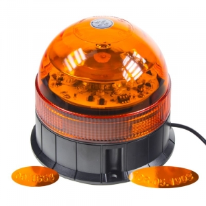 Homologizácia 12V/24V oranžového 48W LED majáka na magnet