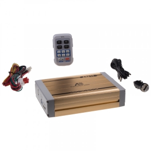 12V zvukový 400W výstražný systém s MP3,USB a mikrofónom