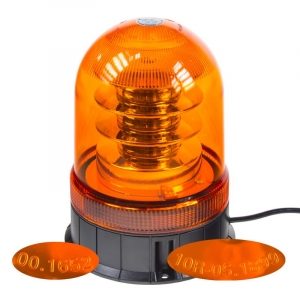 Homologizácia 12V/24V oranžového 54W LED majáka na pevnú montáž