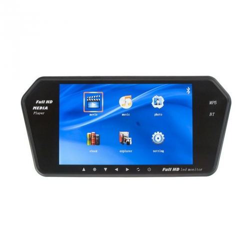 7"LCD monitor na spätné zrkadlo s microSD/USB/FM modulátor/Bluetooth