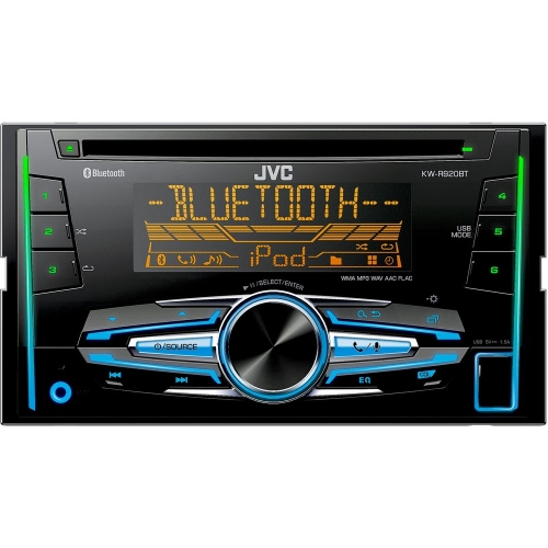 2DIN autorádio JVC KD-R920BT s CD/USB/AUX/Multicolor/bluetooth