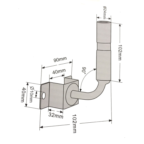 Rozměry držáku pro maják s řidiči