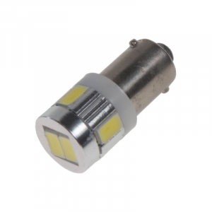 LED autožiarovka BA9s /12V - biela 6x SMD5630 LED (2ks)