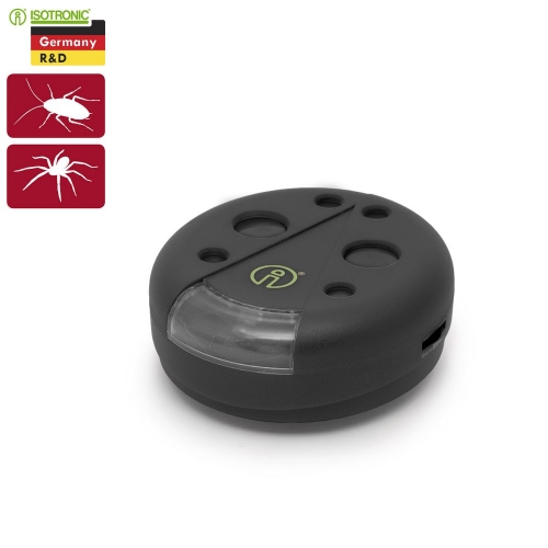 Odpudzovač pavúkov a švábov na batérie s LED lampou 
