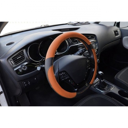Použitie oranžovo-čierneho poťahu volantu Color Line  s priemerom: 37-39cm