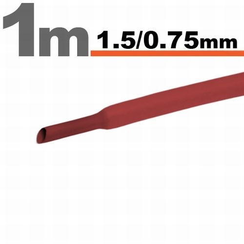 Červená zmršťujúca termobužírka 1,5/0,75mm