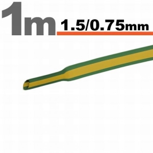 Termobužírka - 1,5/0,75mm žlto-zelená