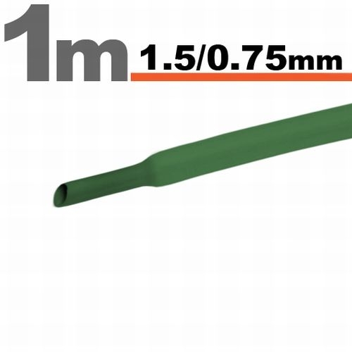 Zelená zmršťujúca termobužírka 1,5/0,75mm