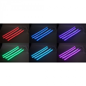 Efekty vnitřního RGB LED podsvícení do auta