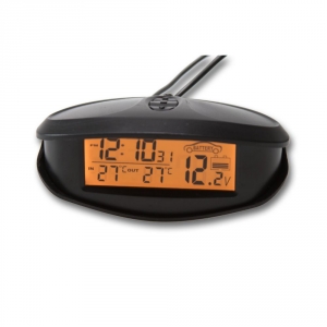 Digitálny vnútorný / vonkajší teplomer, hodiny a voltmeter