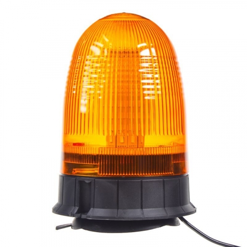 LED maják, 12-24V, oranžový magnet, 80x SMD5050, ECE R10