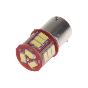 LED autožiarovka BAU15s - 12V / 24V biela 18xSMD 5730 LED (2ks)