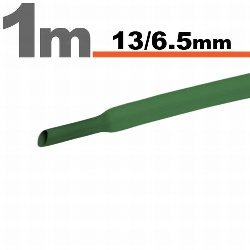 Zelená zmršťujúca termobužírka 13/6,5mm