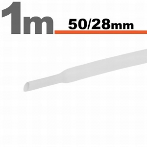 Zmršťovacie bužírky - 50mm biele 1m (3ks)
