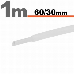 Zmršťovacie bužírky - 60mm biele 1m (2ks)