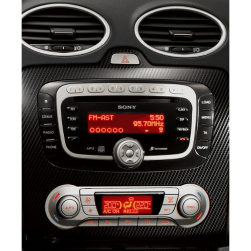 Použití rámečku 2DIN autorádia Ford Mondeo 2007-, Focus 02/2008-11/2010, S-MAX 2007-, C-MAX 2007-11/2010