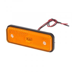 Obrysové LED svetlo 12V / 24V - oranžové 3xLED / ECE R91 (96x31mm)