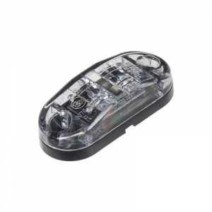 Obrysové LED svetlo 12V / 24V - biele 2x LED / oválne / ECE R7 (65x28x18mm)