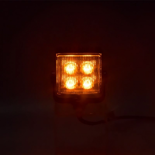 Výstražné LED svetlo vonkajšie, oranžové, 12 / 24V, R65