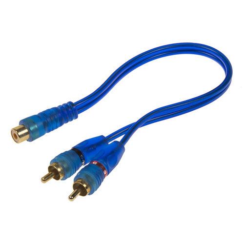 RCA Y audio kabel BLUE BASIC line, 1xsamica, 2xsamec