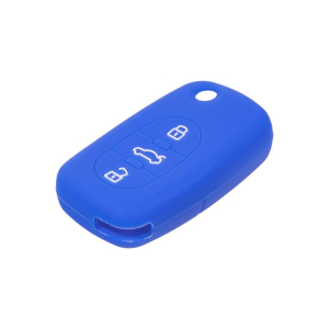 Silikónový obal pre kľúč - Audi modrý (3-tlačidlový)